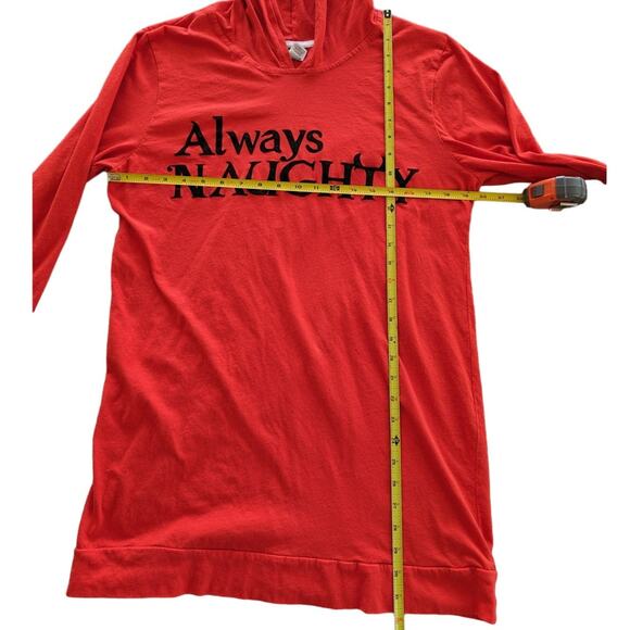 Joe Boxer Nightgown Womens Medium Always Naughty Hood devil Horns Halloween READ - Picture 3 of 9